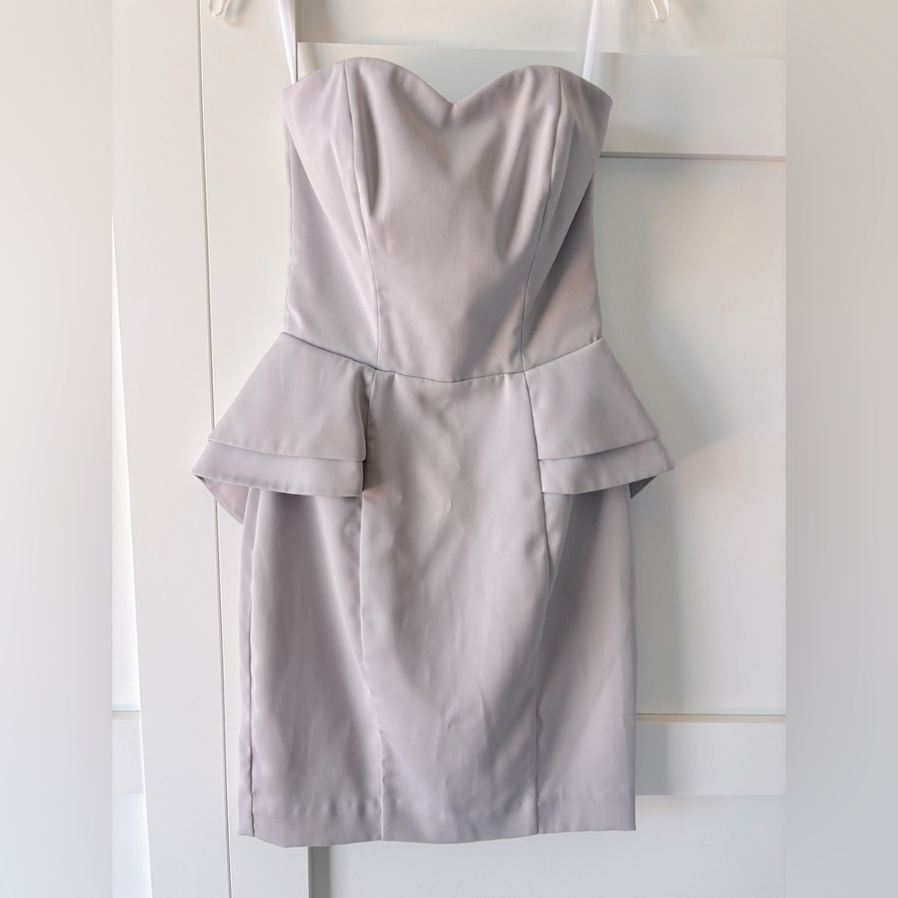 Pewter Peplum Dress